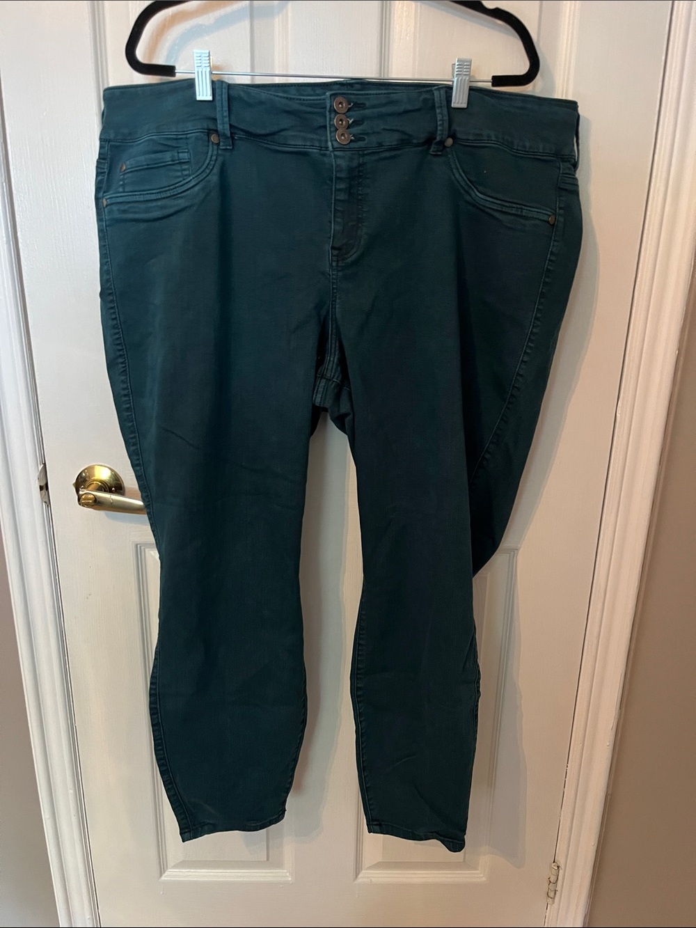 Women's Teal Stretch Jeans - Jegging